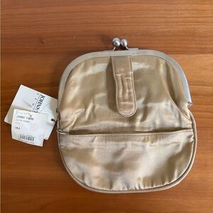 Johnny Farah New York Satin Kiss-Lock Wristlet Clutch